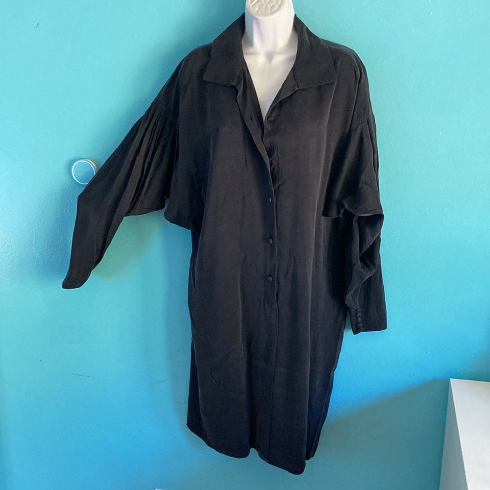 Vintage Silk Dress Womens Size 8 Linda Allard Ellen Tracy Excellent Quality Midi